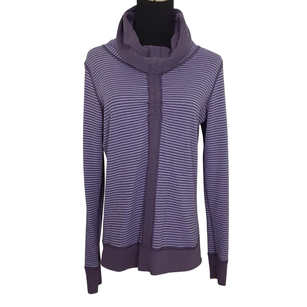 Lululemon In A Cinch Cowl Neck Pullover Purple Reversible Sweatshirt Womens M